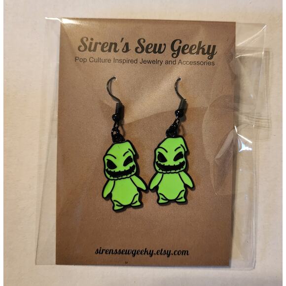 Oogie Boogie Nightmare Before Christmas Charm Earrings Disney - Picture 3 of 3